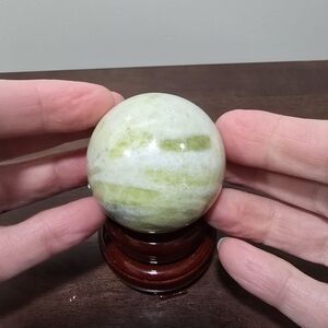Antigorite Crystal Sphere (aka Bowenite) 51 mm